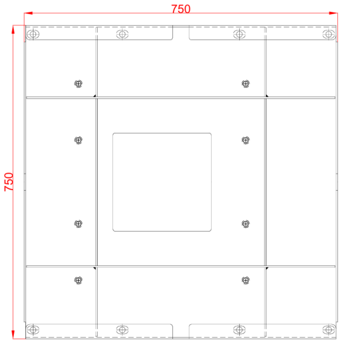 Kettner Abdeckungen für TERRASAFE-EL Kunststofffundament 530x530