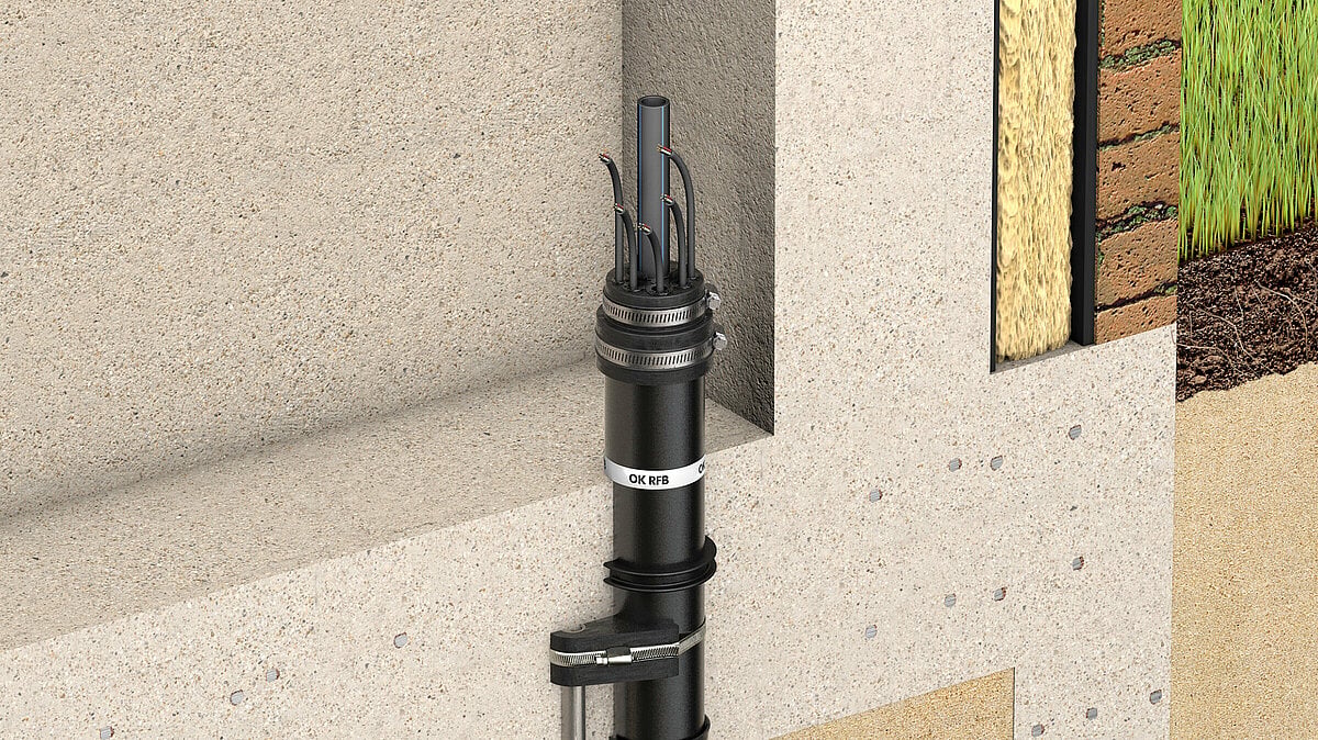 DOYMA Quadro-Secura® O.Con 1 Set für Gebäude ohne Keller - (Strom+TK / Wasser + TK)