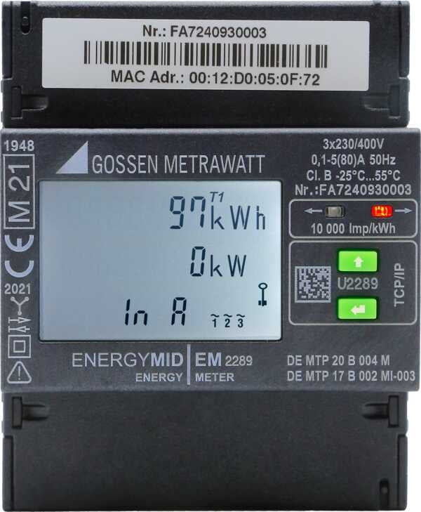 Gossen Metrawatt EM2289 (U2289-V017) Direktzähler (bis 80 A)