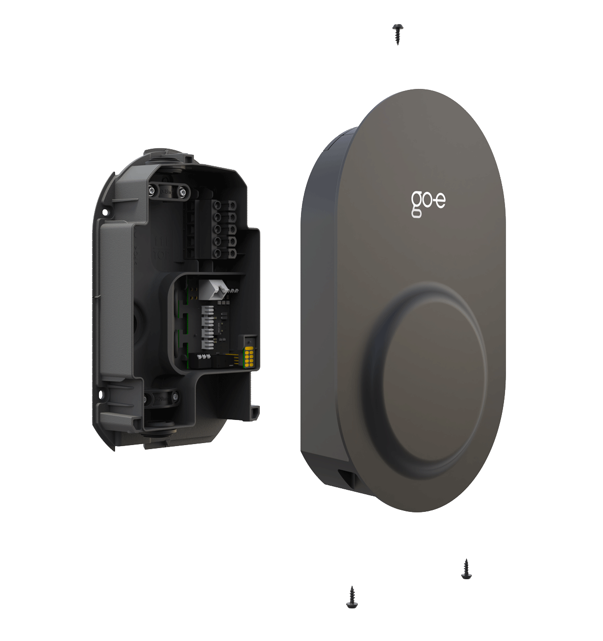 go-e Charger PRO Blind Cover Rückplatte und Blinddeckel