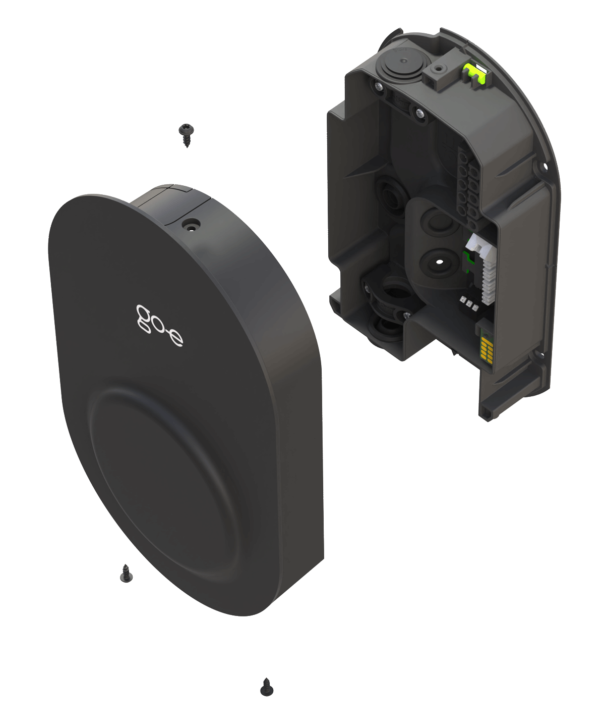 go-e Charger PRO Blind Cover Rückplatte und Blinddeckel