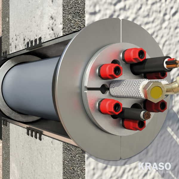 KRASO Einspartenhauseinführung BKP-Wand - für Splitwärmepumpen