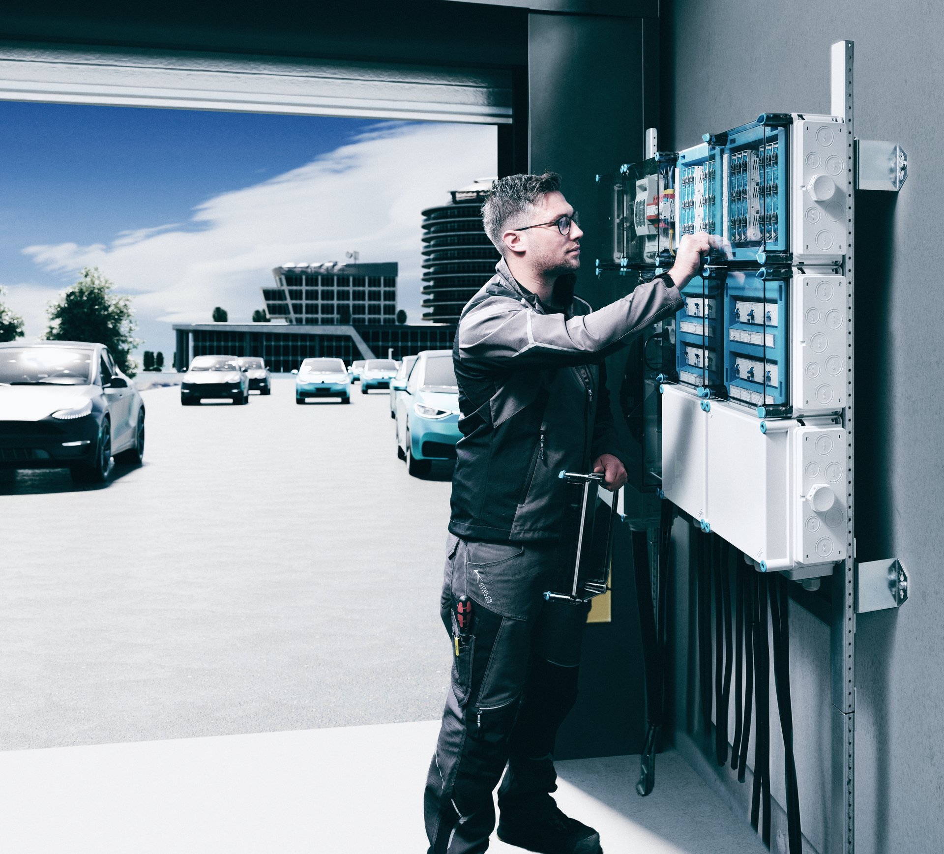 Hensel Mi EV Anschlussfertiger Unterverteiler für Ladestationen 22kW