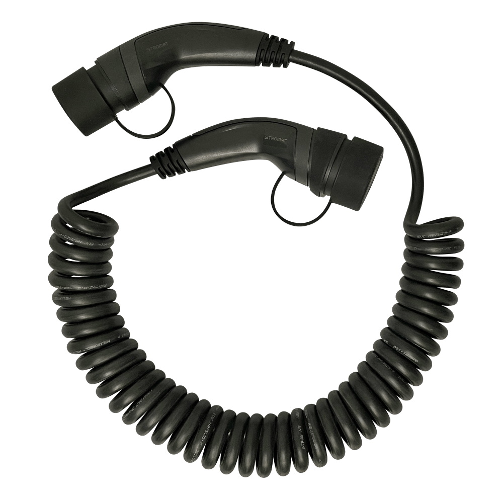 Alcona STROMAT Ladekabel spiral (bis 11kW) Typ 2 - Typ 2