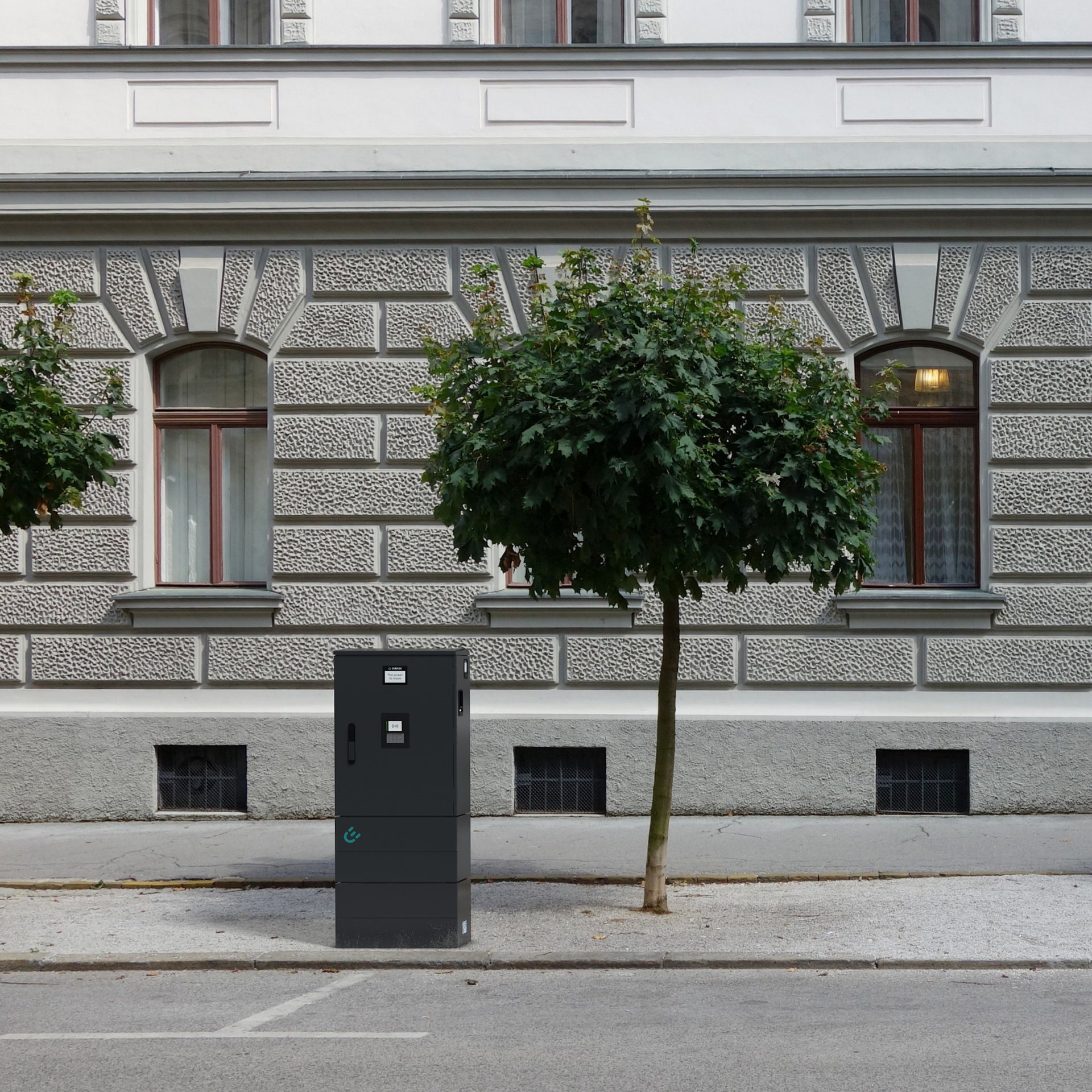 Compleo DUO ims AC-Ladestation mit 2x Typ 2-Steckdosen (bis 2x 22 kW, Eichrecht, 1 eHZ)