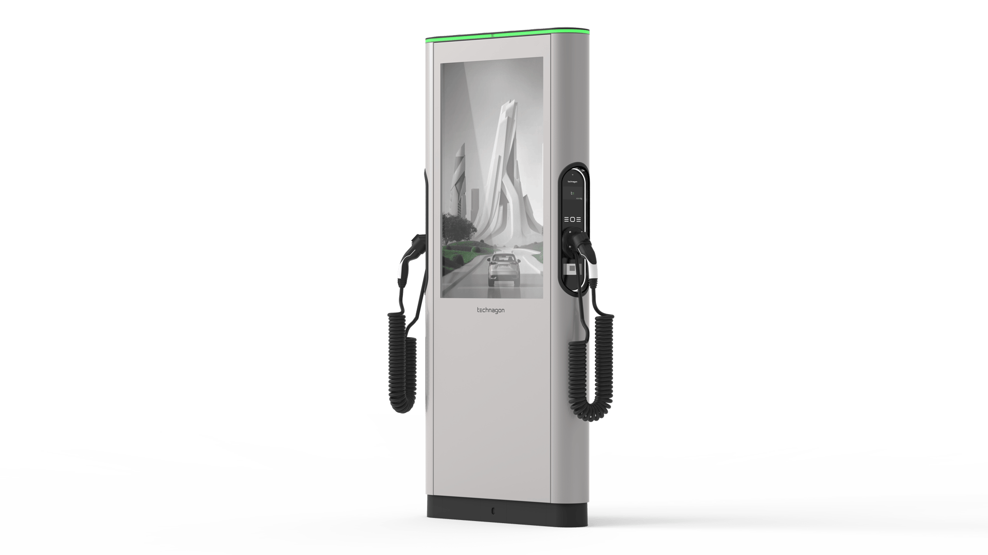 Technagon TEP8 Ladestation (bis 2 x 22 kW) mit integriertem Display
