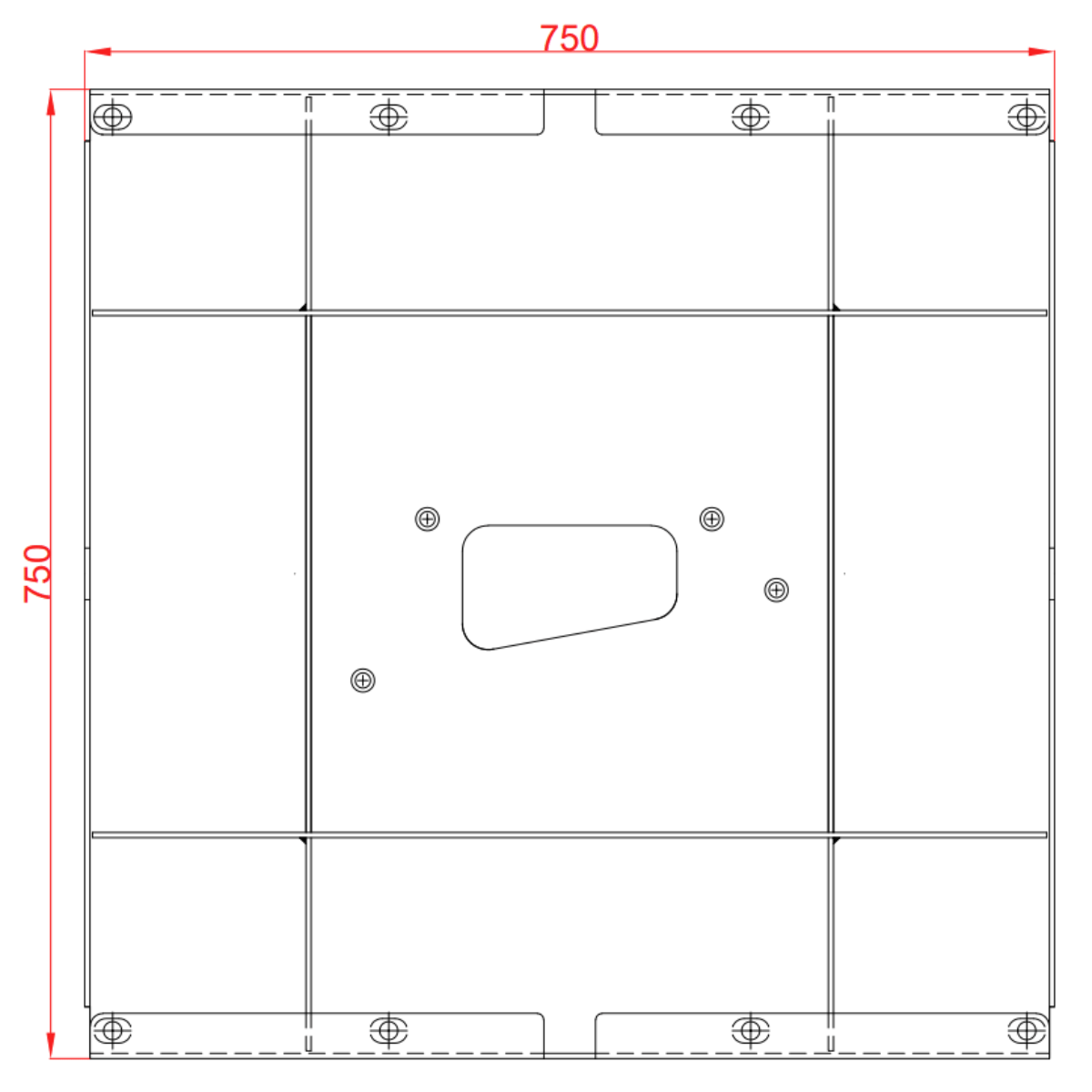 Kettner Abdeckungen für TERRASAFE-EL Kunststofffundament 530x530