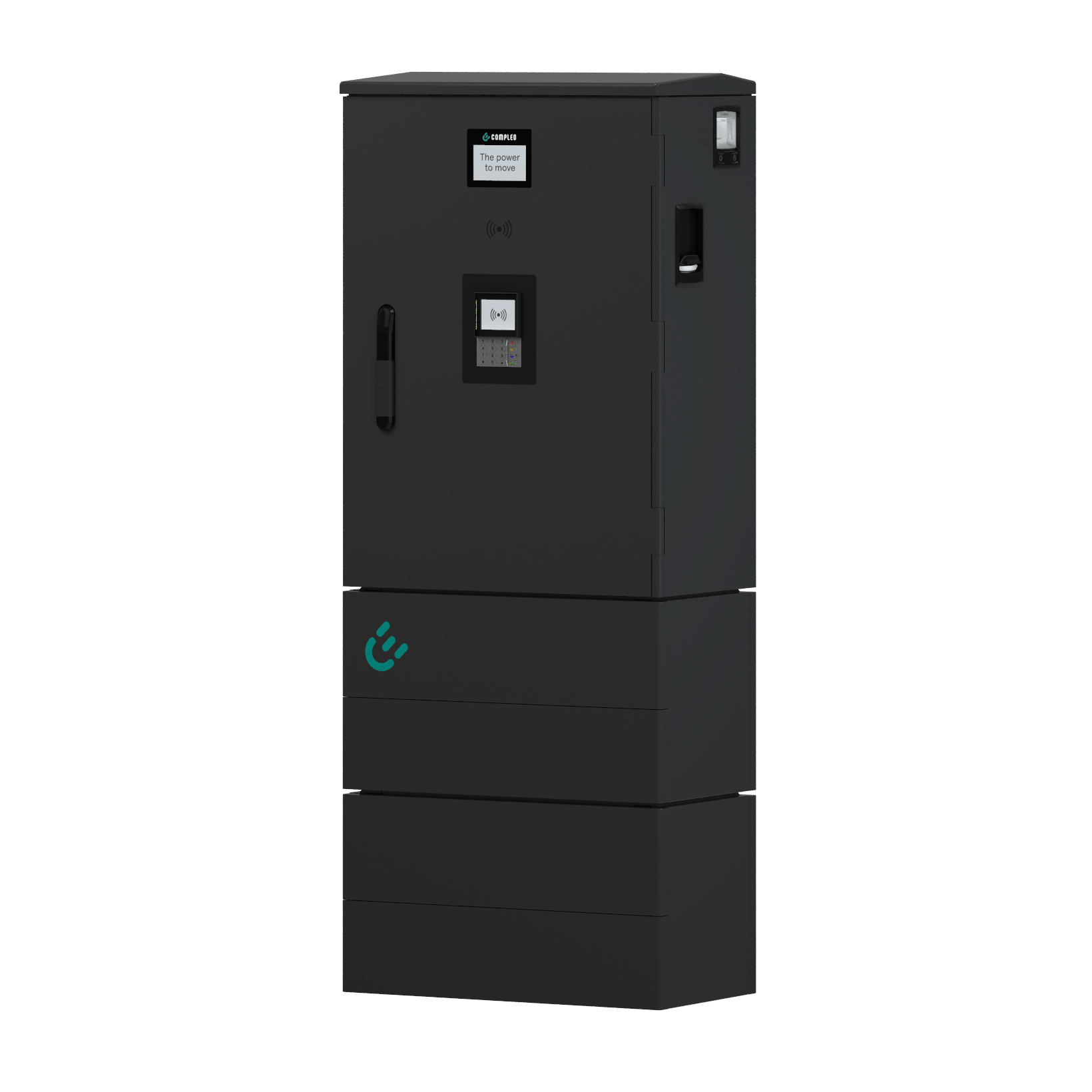 Compleo DUO ims AC-Ladestation mit 2x Typ 2-Steckdosen (bis 2x 22 kW, Eichrecht, 1 eHZ)