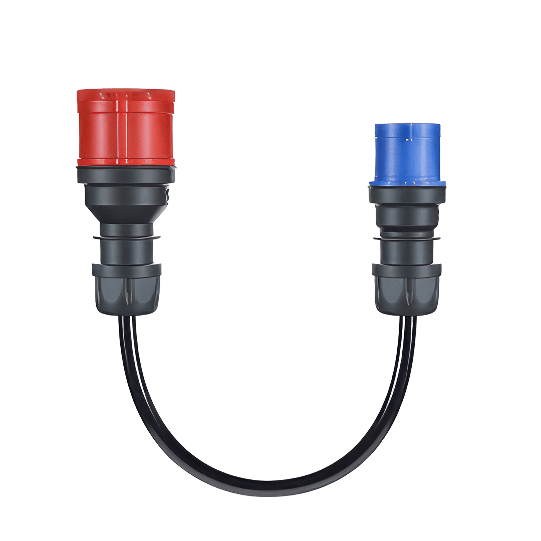 go-e Adapter für go-e Charger Gemini (11 kW) CEE rot 16 A auf CEE blau 16 A