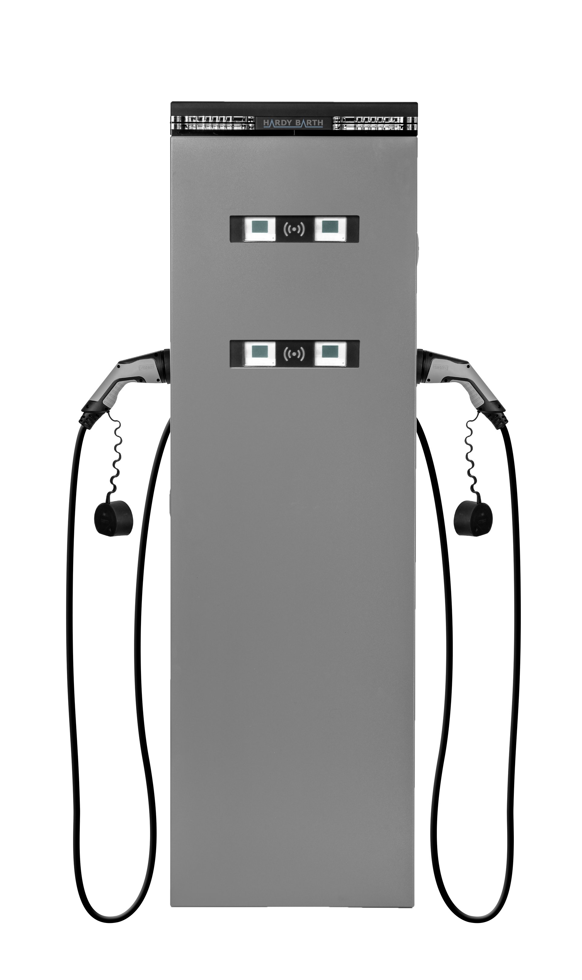 eCharge Ladesäule cPP2 4T44 mit 2 Ladesteckdosen und 2 Ladekabel