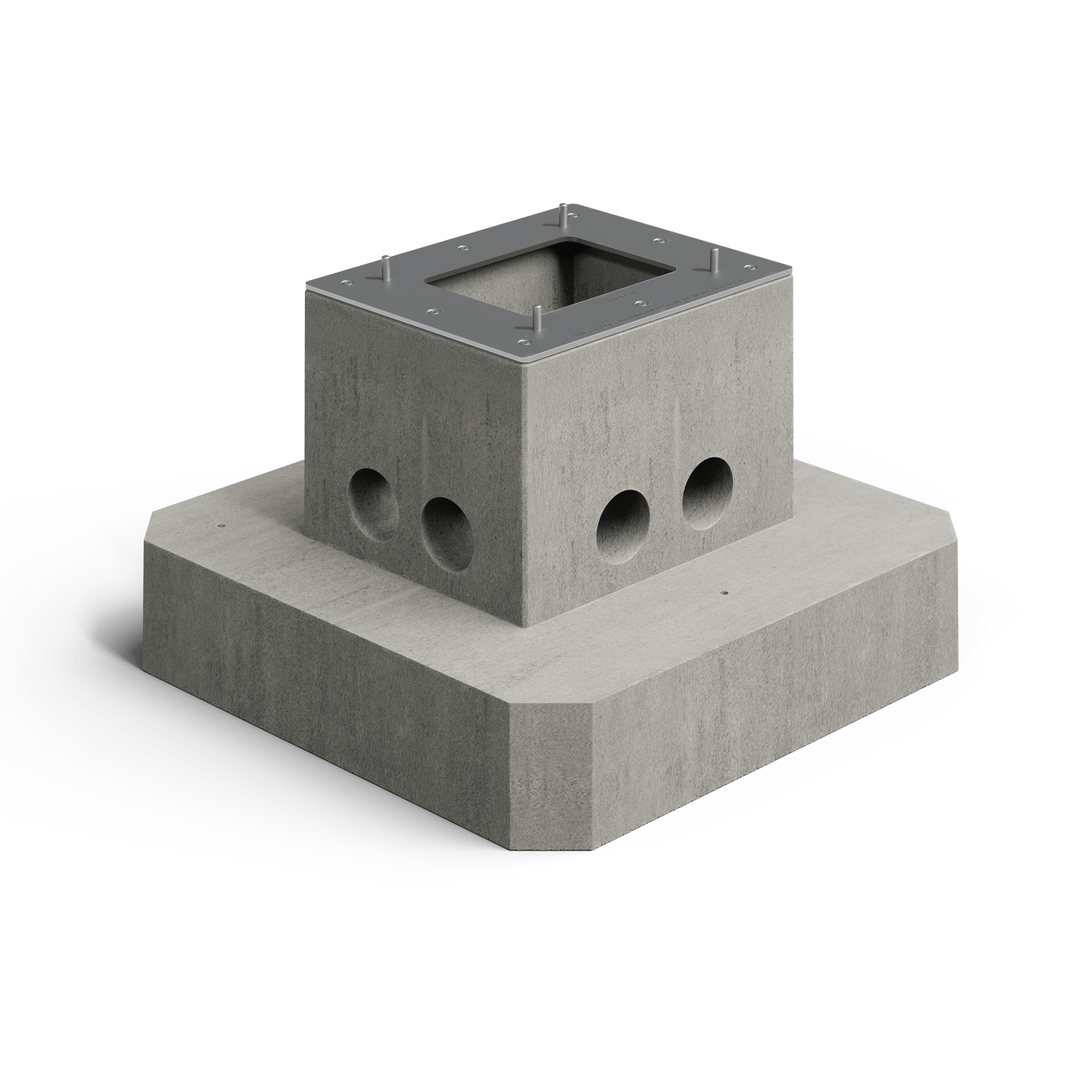 Kortmann Adapterplatte für alpitronic HYC300/400 für Kortmann Universalbetonfundament für DC-Schnelllader