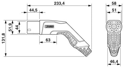 PHOENIX CONTACT Charx connect Ladekabel gelb Typ 2 - Typ 2 (bis 11kW)