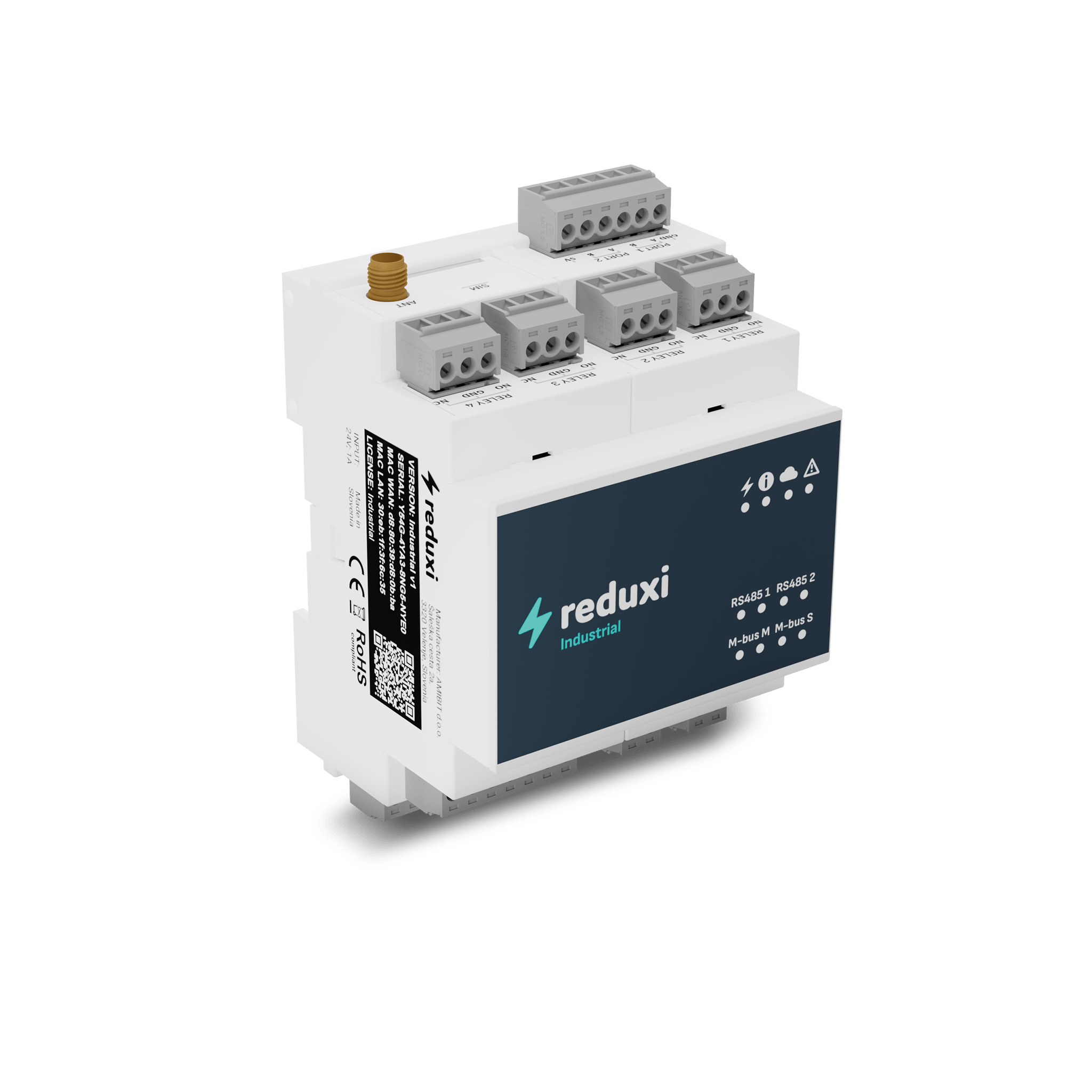 Reduxi Industrial EMS-Controller (DIN, LTE, M-Bus, KI-EMS für C/I & Utility)