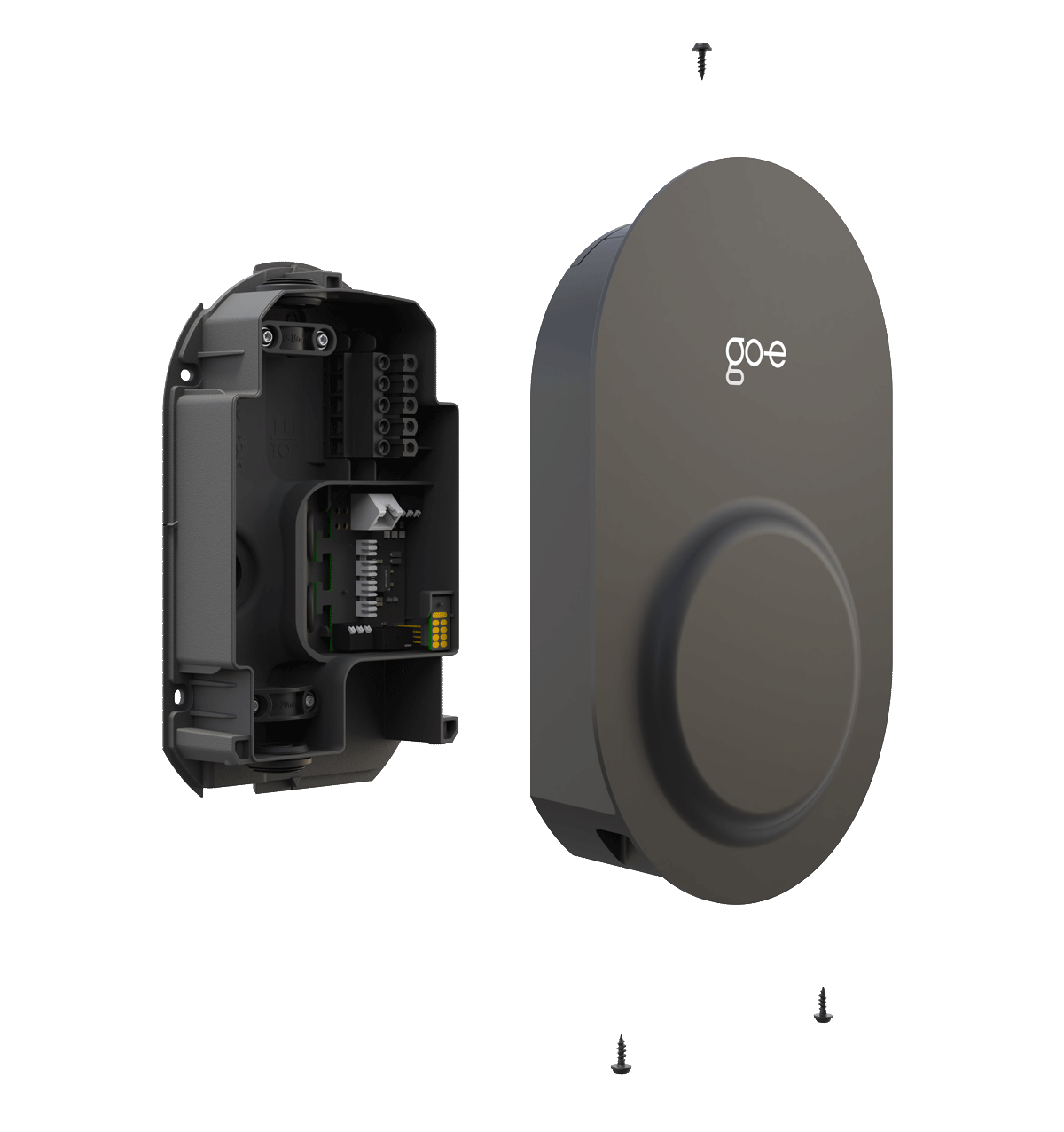 go-e Charger PRO Blind Cover Rückplatte und Blinddeckel