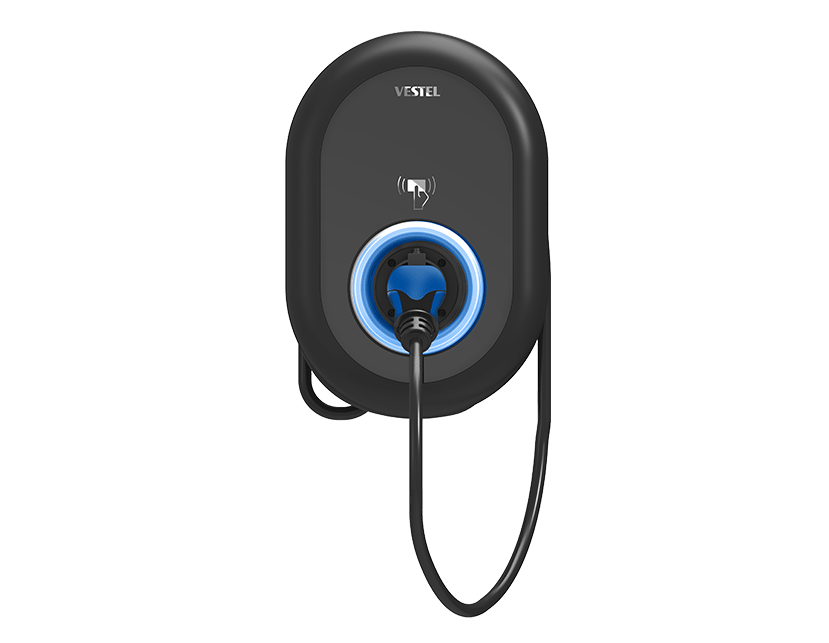 Vestel EVC04-AC22SW-T2P mit Typ 2-Ladekabel (bis 22 kW) 