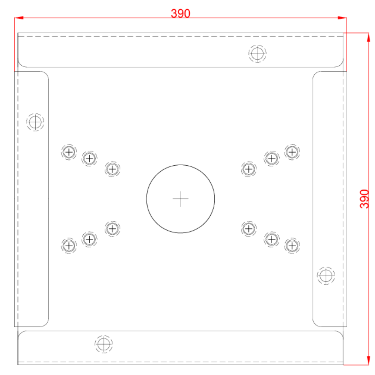 Kettner Abdeckungen für TERRASAFE-EL Kunststofffundament 250x250