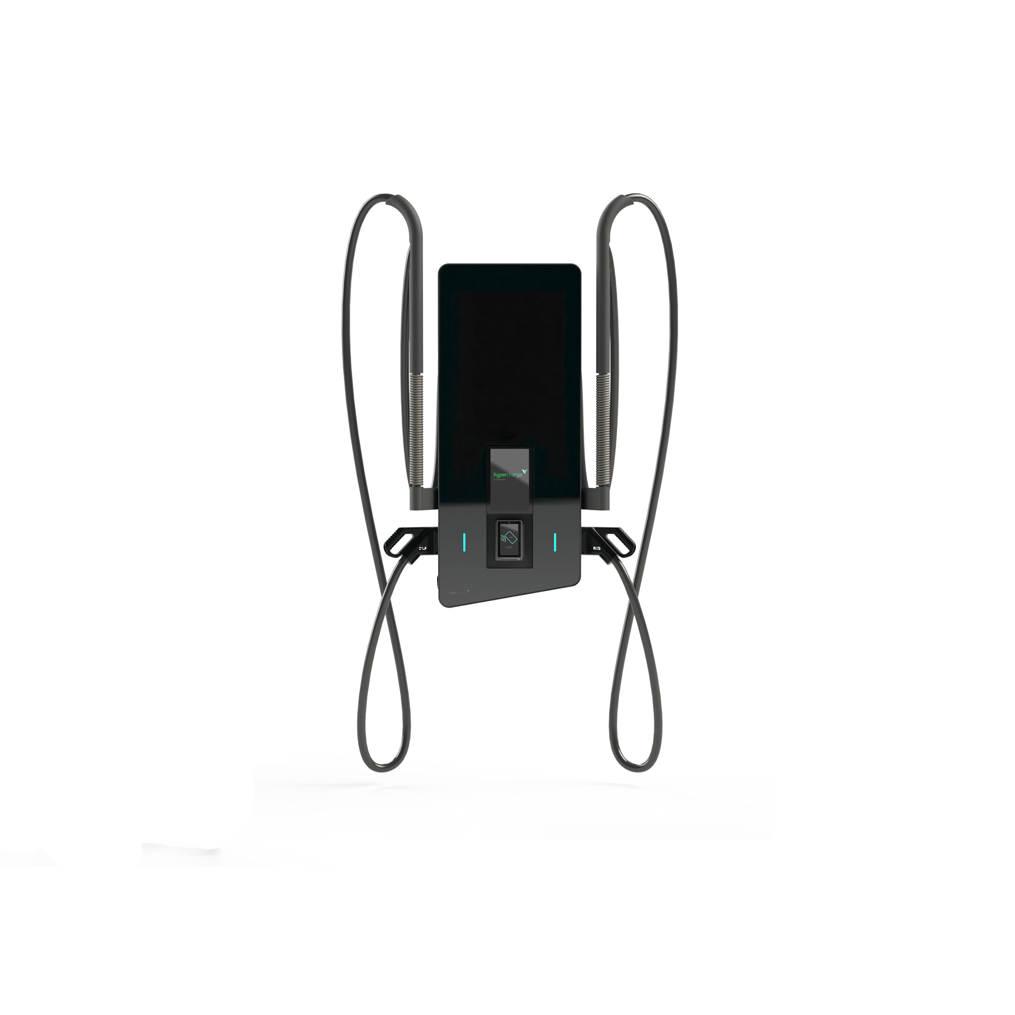 alpitronic hypercharger HYC50 DC-Wallbox mit 2 CCS-Steckern (bis 50 kW, Eichrecht, 2x 4,5 m Kabel + 2x Kabelmanagementsystem)