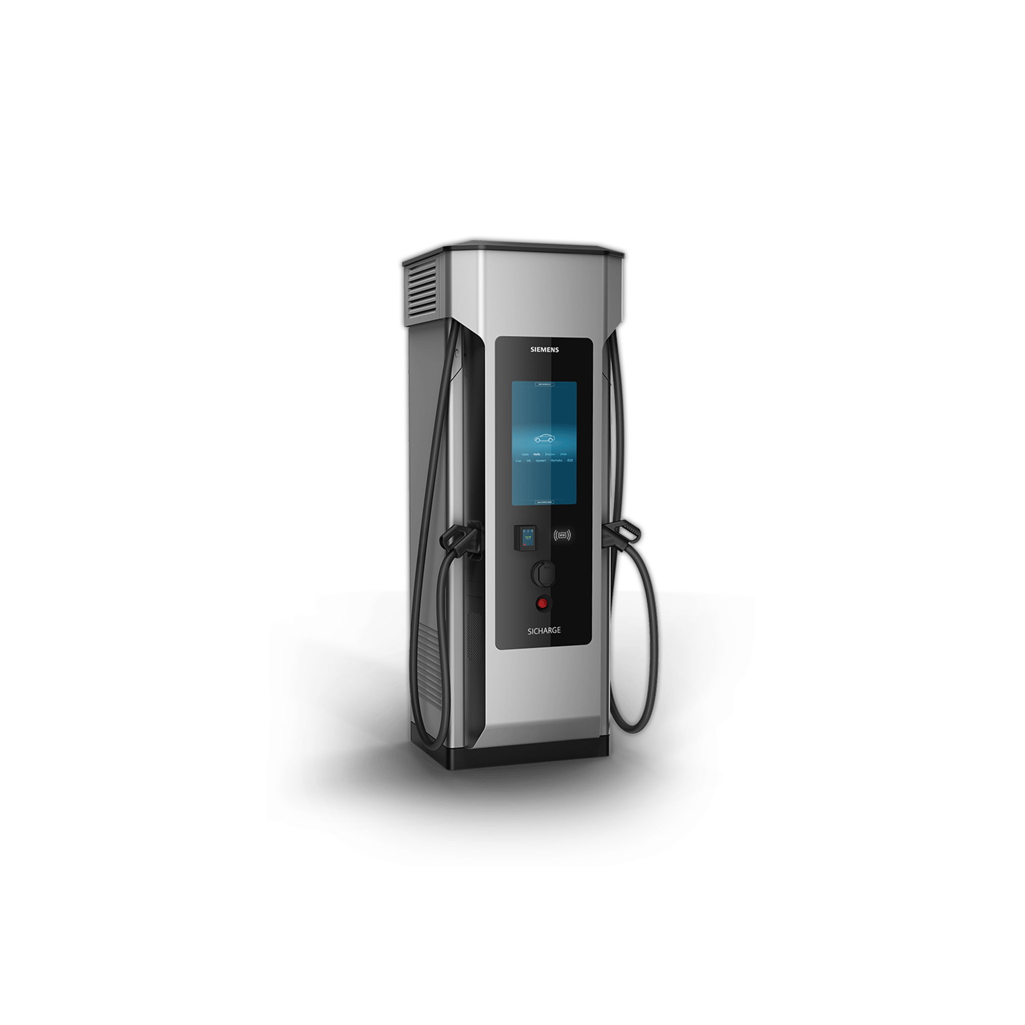 Siemens SICHARGE D DC-Ladesäule mit 2 CCS-Steckern (200 bis 400 kW, Eichrecht, individuelle Varianten)