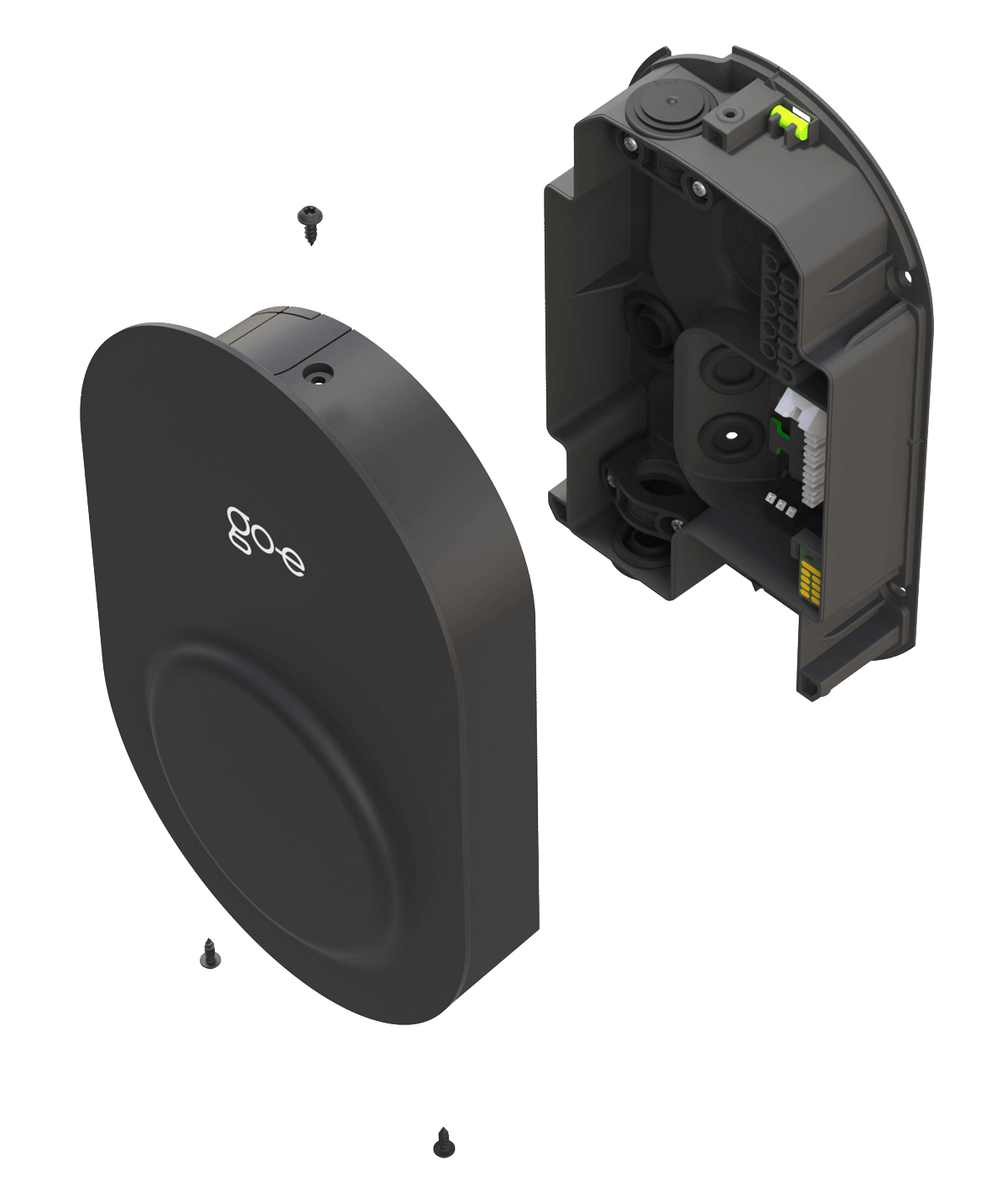 go-e Charger PRO Blind Cover Rückplatte und Blinddeckel