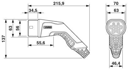 PHOENIX CONTACT Charx connect Ladekabel gelb Typ 2 - Typ 2 (bis 11kW)