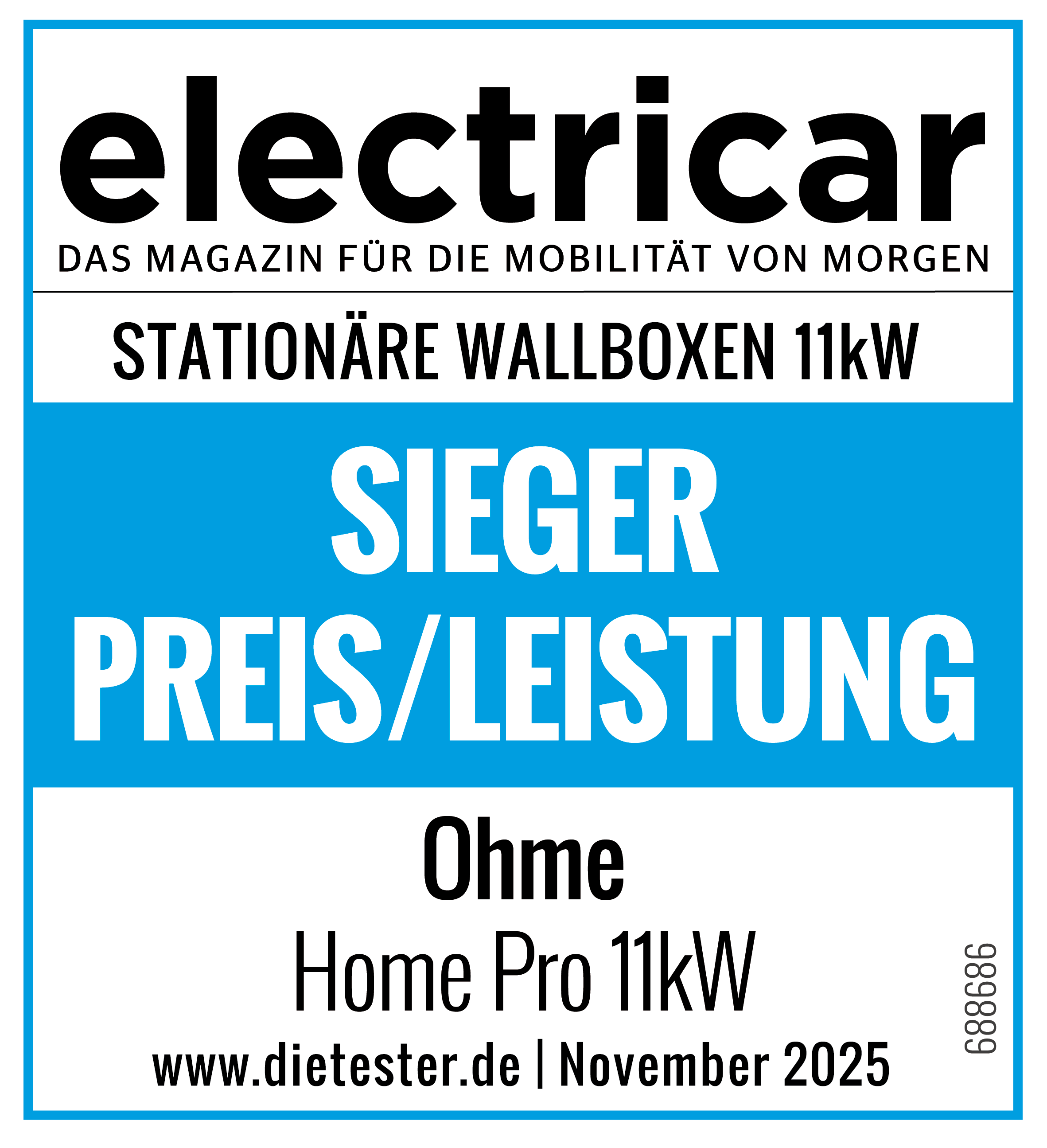 Ohme Home Pro Wallbox mit Typ 2-Ladekabel (bis 11 kW)