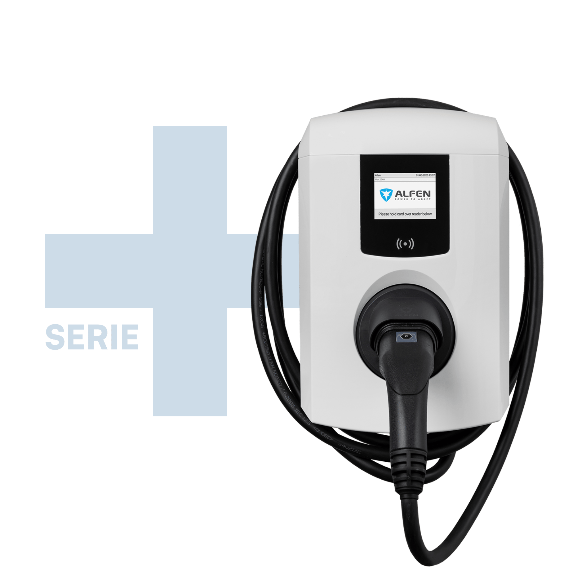Alfen Eve Single Plus DE Wallbox mit Ladekabel (bis 22 kW, Eichrecht)