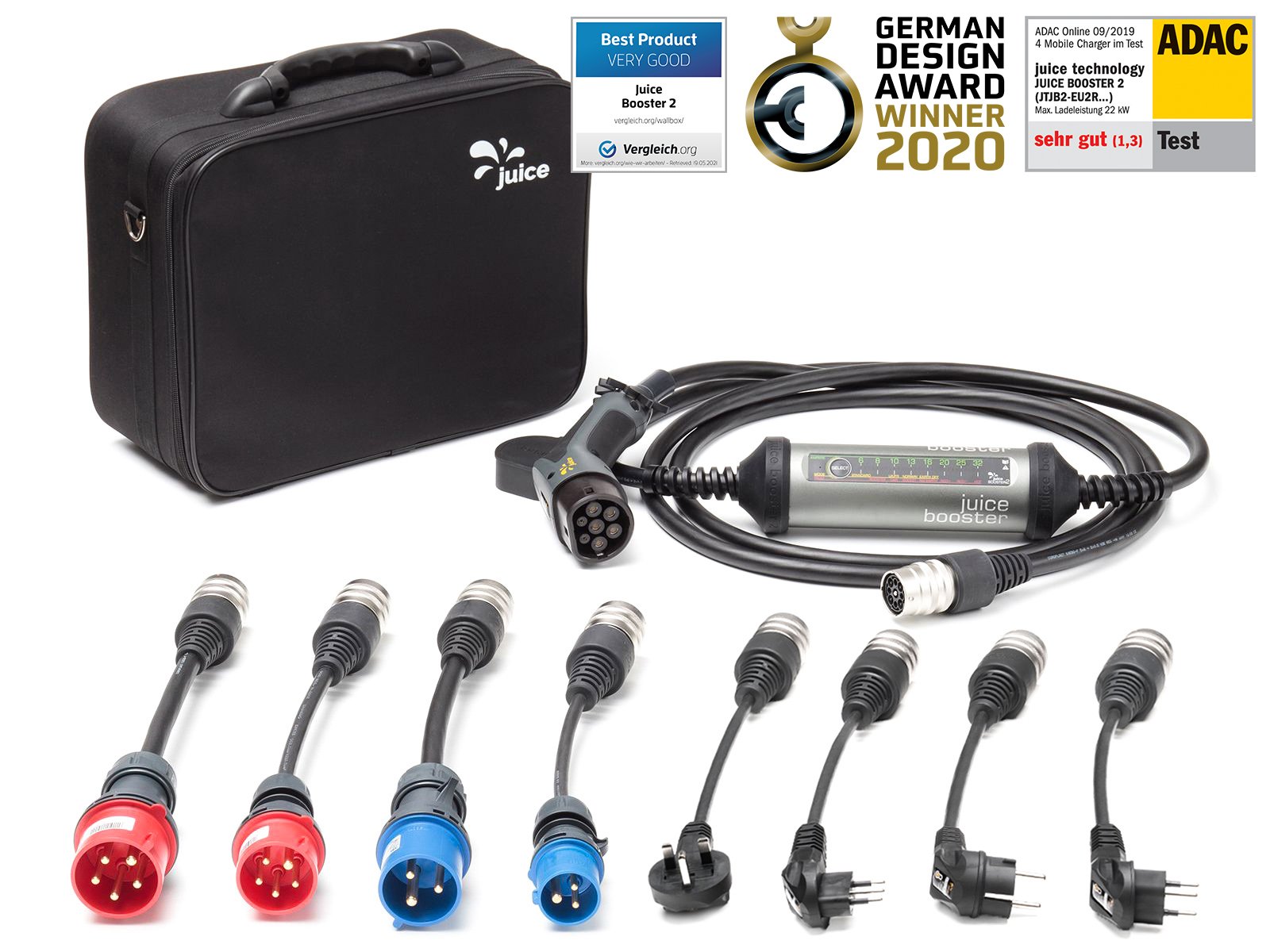 Mobile Ladestation JUICE BOOSTER 2 (Europe Traveller Set)