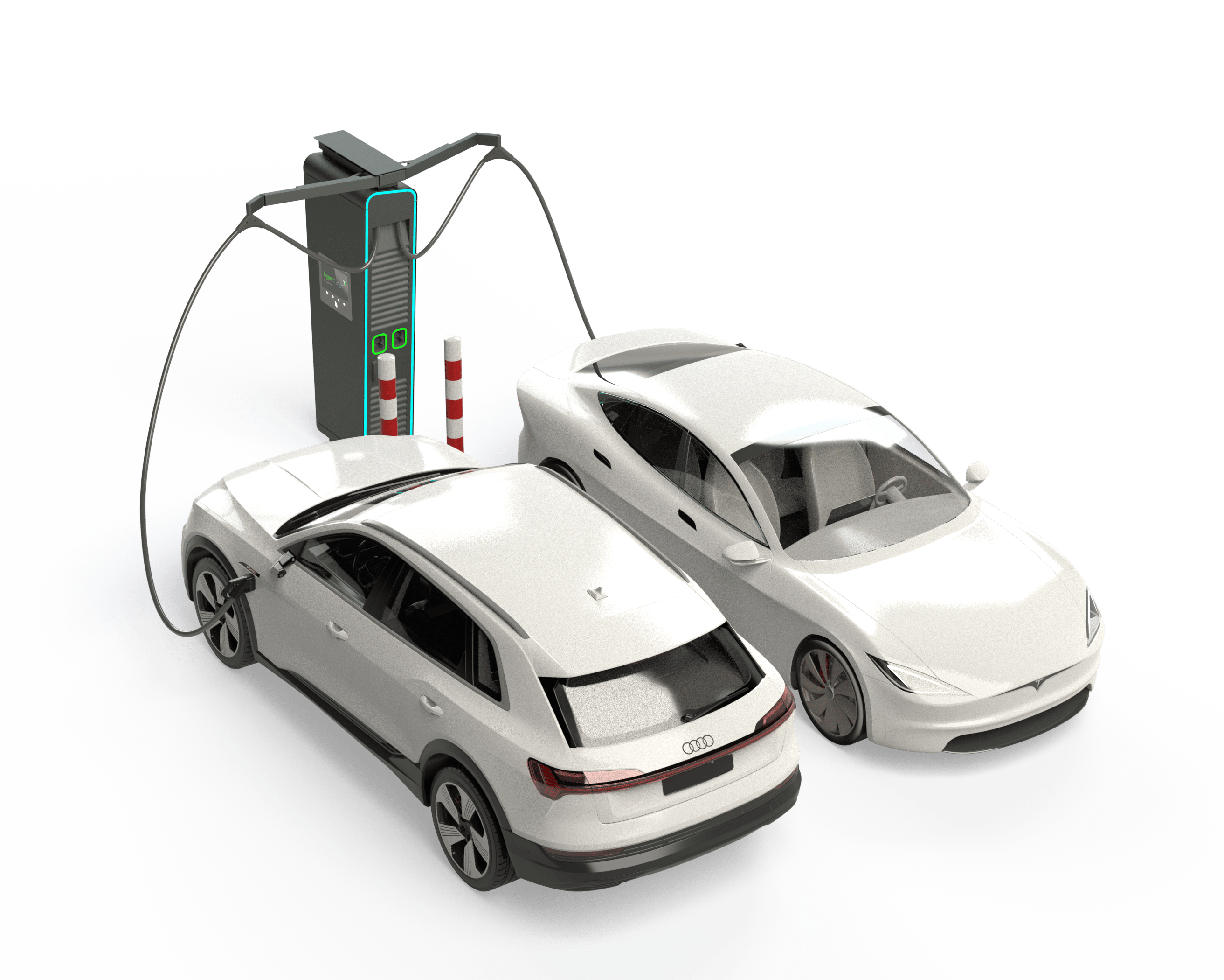 alpitronic hypercharger HYC200 DC-Ladesäule mit bis zu 2 CCS-Stecker (bis 200 kW, Eichrecht, individuelle Varianten)