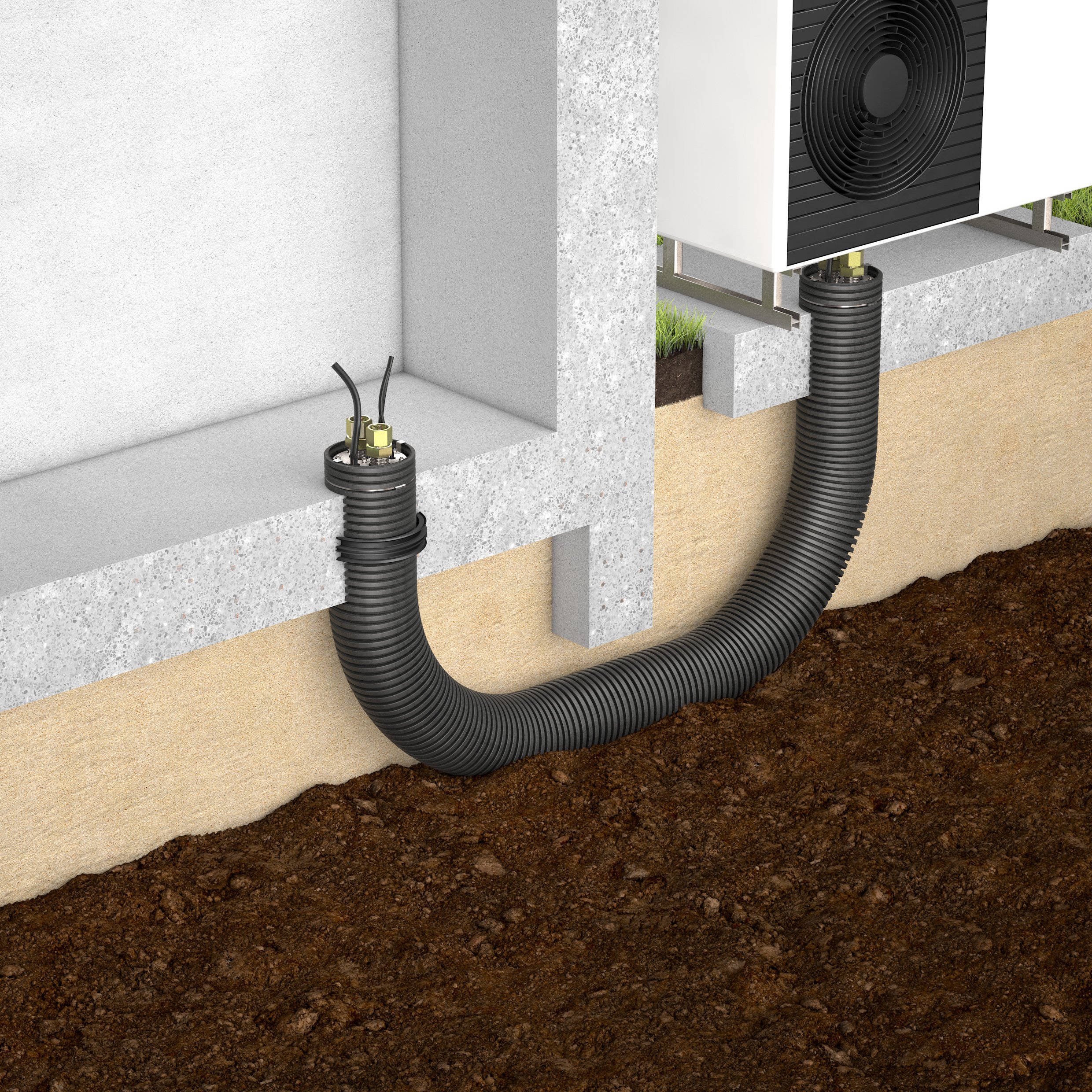 Doymafix Connect HP/P - Bodenplatteneinführung für Wärmepumpen  