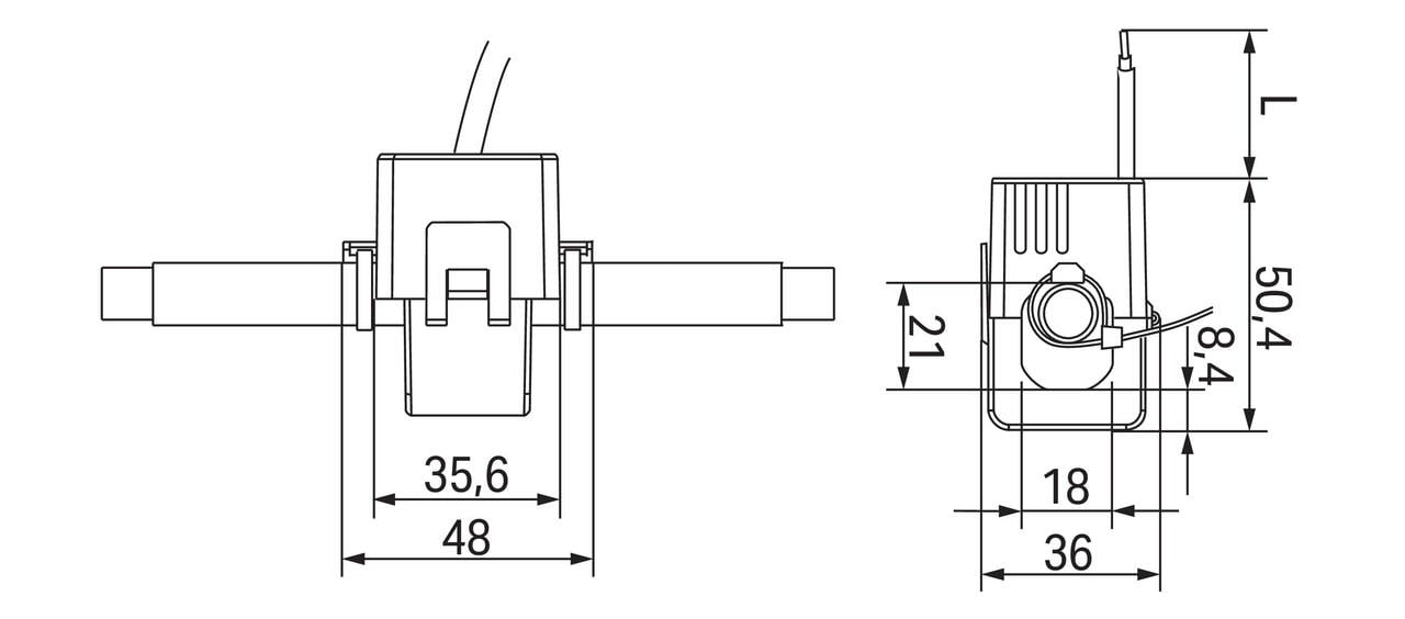 WAGO Umbauwandler für Rundleiter bis 18 mm (125A/1A)