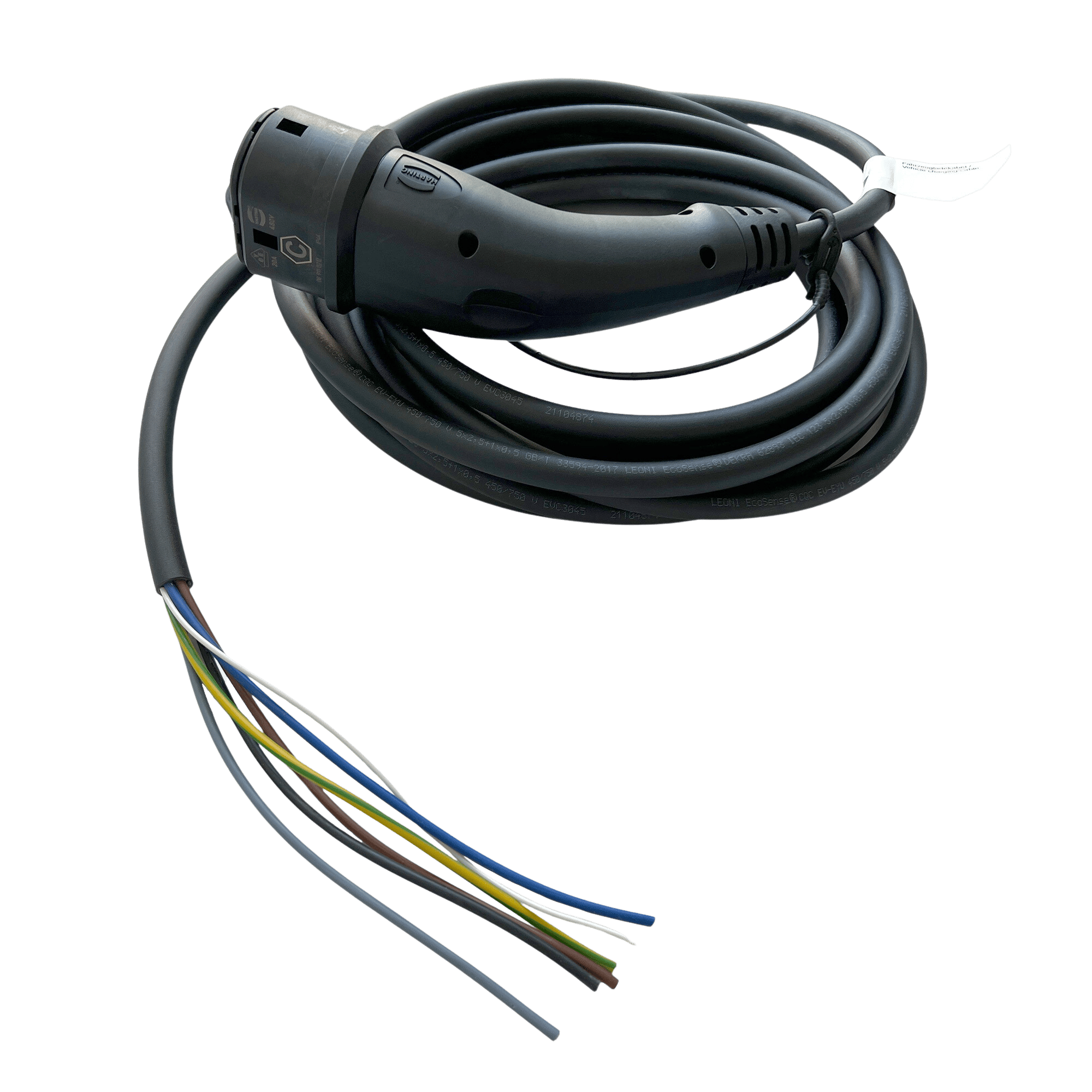 HARTING Ladekabel (bis 11 kW) Typ 2 - offenes Ende für Wallboxanschluss