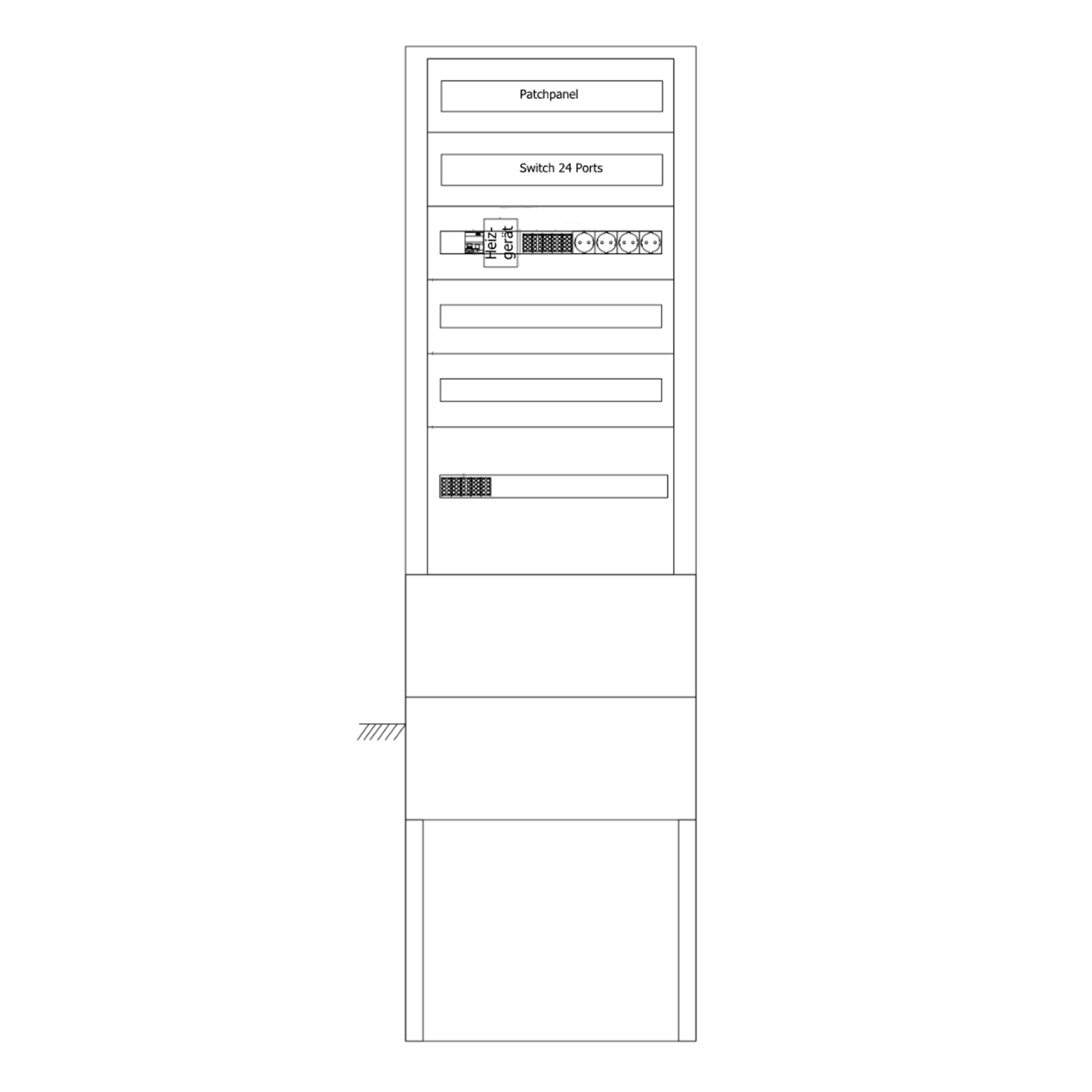 Alphatec Netzwerkzentrale Outdoor 24 Ports