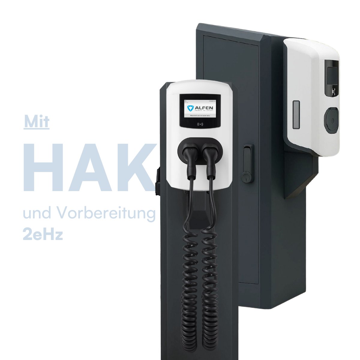 Alfen Eve Double Plus Public AC-Ladesäule mit HAK (2eHz) (bis 22 kW, Eichrecht) - Nachfolger PG-line