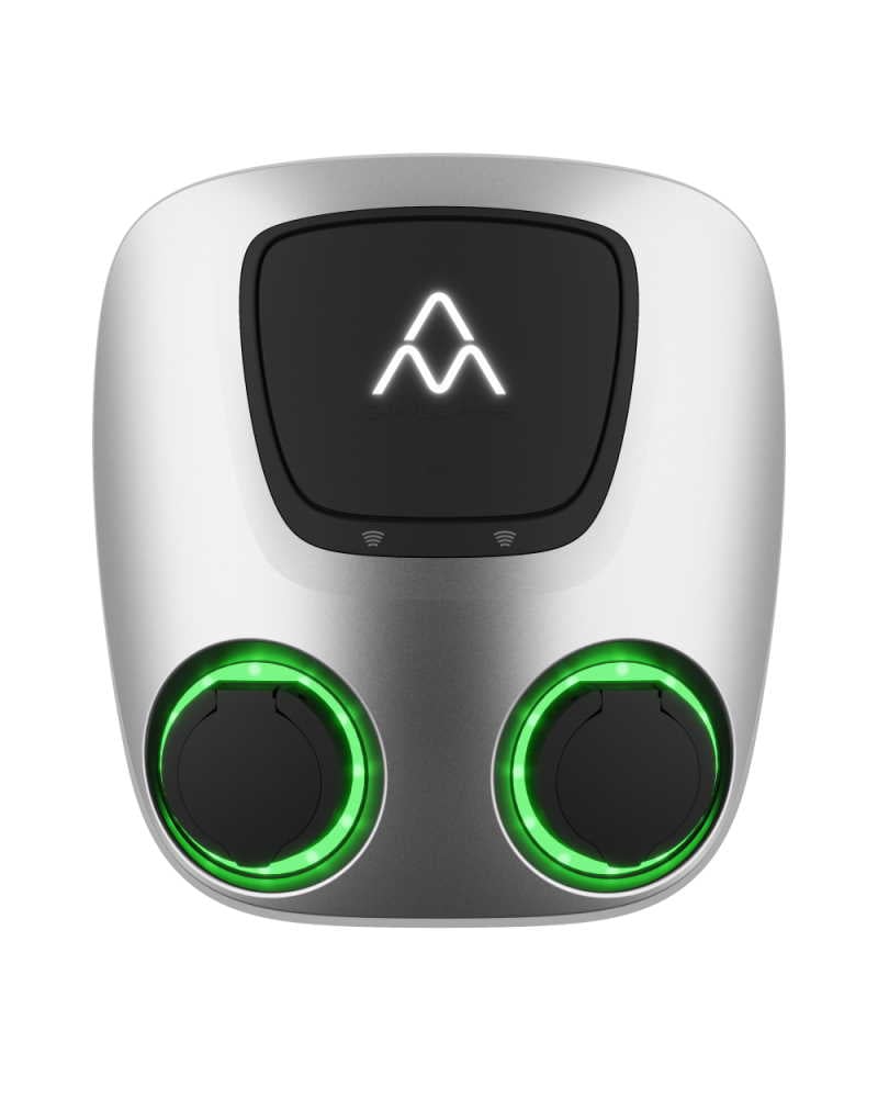 Charge Amps Aura Wallbox (2x 22kW) mit Ladesteckdose OCPP