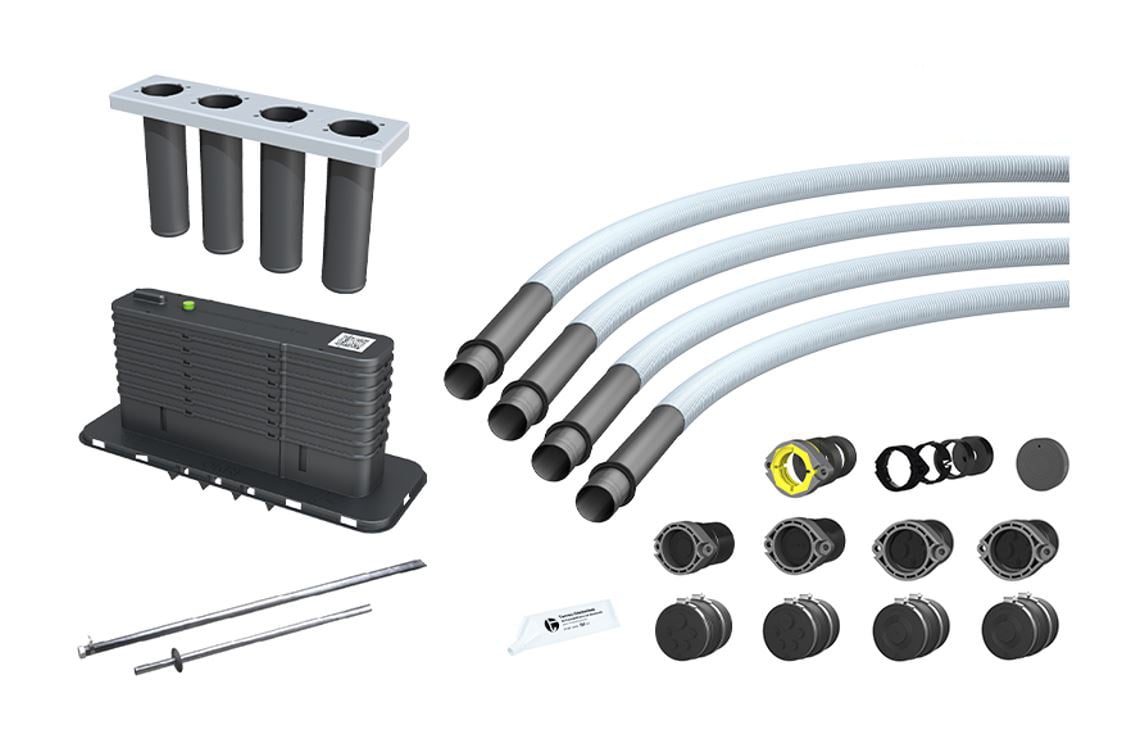 Hauff Mehrspartenhauseinführung (MSH Basic) für Gebäude ohne Keller