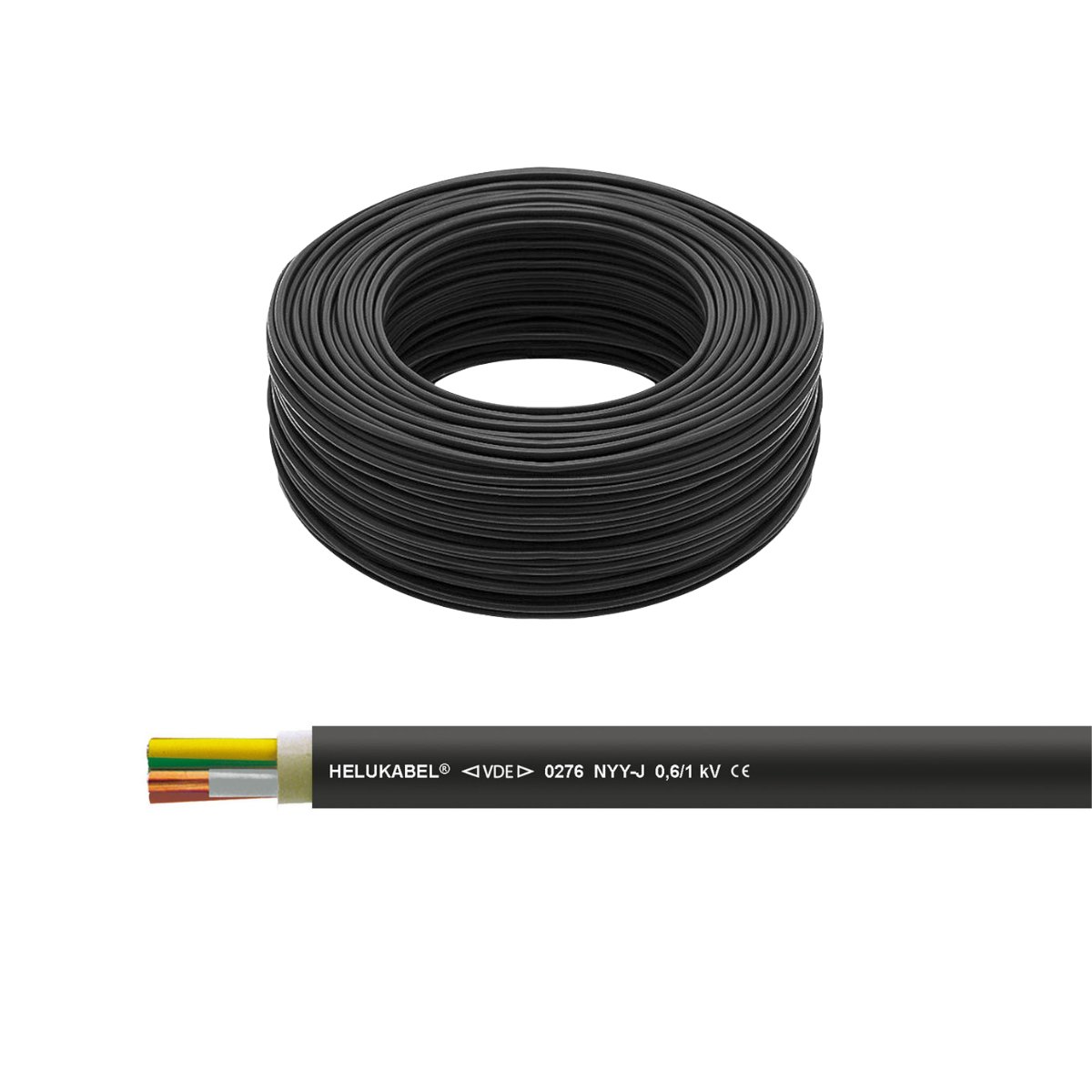 Erdkabel NYY-J 5-polig - 30 m