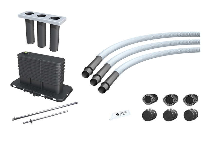 Mehrspartenhauseinführung (FUBO SR3) für Gebäude ohne Keller